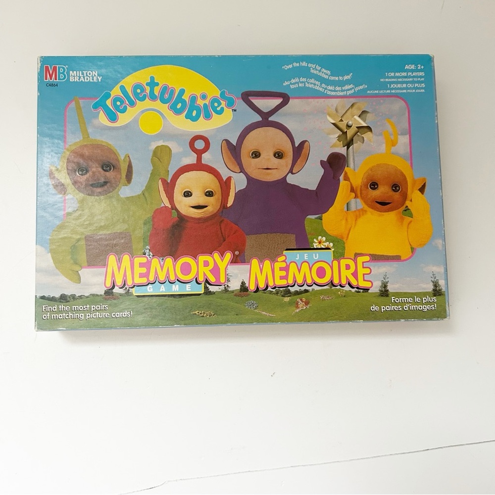 Vintage Milton Bradley Teletubbies Hasbro Memory Game 1998 Pre-School Toddler